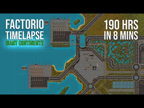 Factorio Timelapse: Giant Continents | 4k