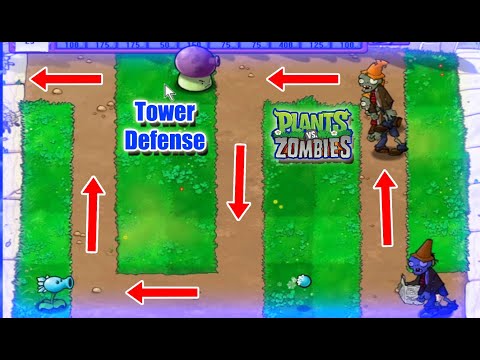 TOWER DEFENSE LEVEL 1 & 2 PLANTS VS ZOMBIES MOD