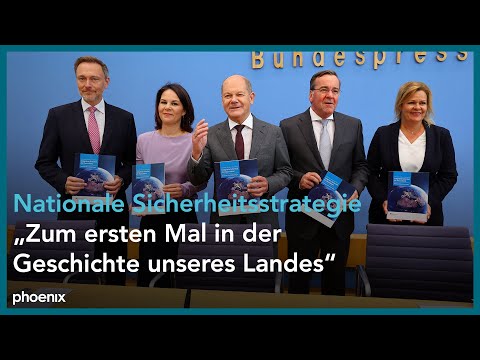BPK: Vorstellung der Nationalen Sicherheitsstrategie mit u.a. Bundeskanzler Scholz