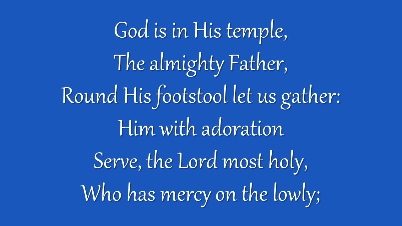 God Is in His Temple (Metropolitan Tabernacle)