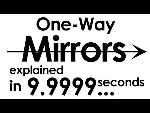 一方向ミラーを10秒で説明 (One-Way Mirrors explained in ten seconds)