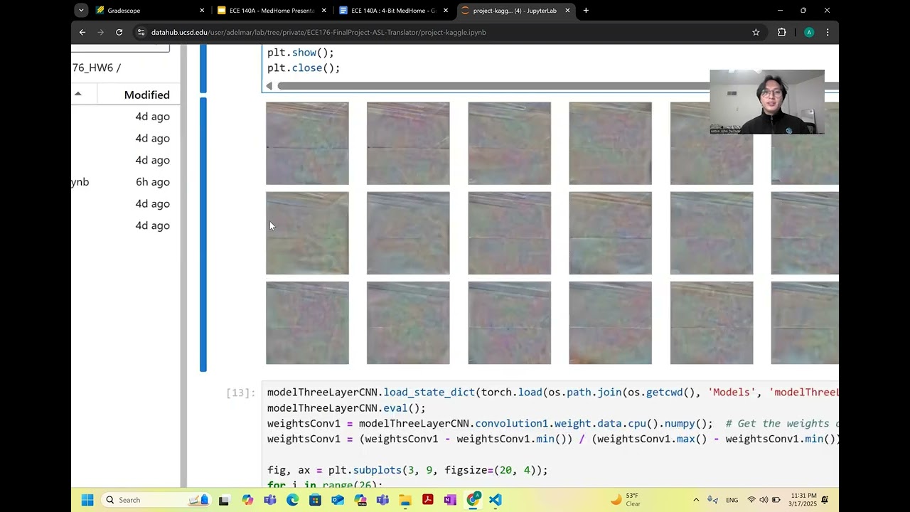 ECE 176 Final Project - ASL Translator (Short)