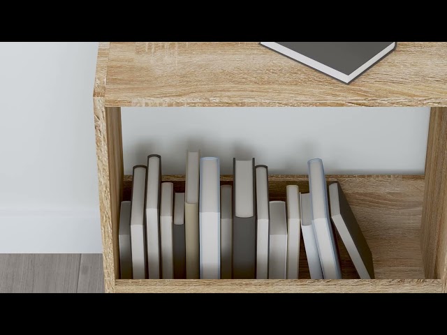 Video teaser per 806690 vidaXL Side Table Sonoma Oak 50x26x50 cm Engineered Wood