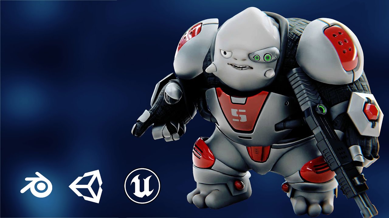 Alien Mobby B-2 Auto-Rig Pro Rigged For Mixamo Unreal Engine Unity 3D Model