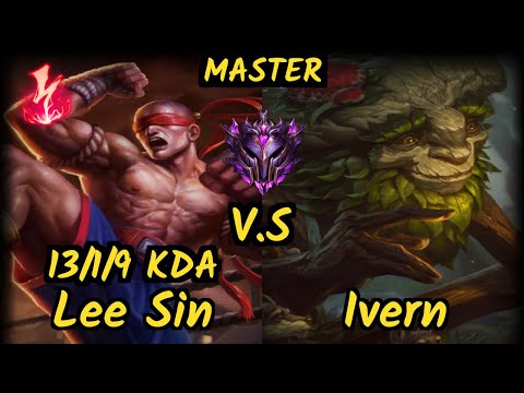 SAND Crush (LEE SIN) vs IVERN - 13/1/9 KDA JUNGLE GAMEPLAY - KR Ranked MASTER