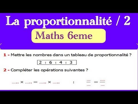 Maths 6ème - La proportionnalité 2 Exercice 2