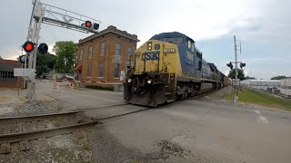 preview picture of video 'CSX Freight Passing the L&N Freight Depot - Athens, AL'