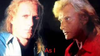 Johnny Hallyday &amp; Michael Bolton - Requiem pour un fou (Anglais , Français) (+ Paroles) (yanjerdu26)