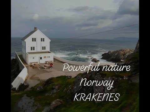 Norway, the lighthouse in Kråkenes, on the west coast of Norway, fascinates with its powerful nature