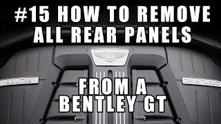 #15 How to Remove Back seat Rear Panels Bentley Continental GT