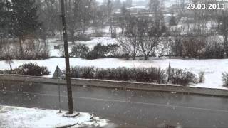 preview picture of video 'Sněžení Dobromilice 29.03.2013'