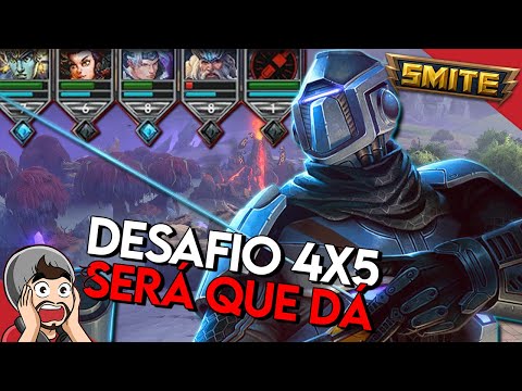 O DESAFIO DO 4 CONTRA 5! SERÁ QUE DÁ? RAMA ADC - Conquista - ⚡ Smite BR
