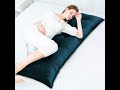 Grand coussin de lit décoratif, velours Noir - Largeur : 200 cm