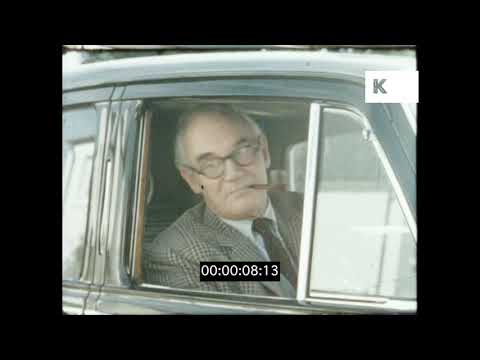 Traffic Jam, Man in a Rush in 1960s London, HD