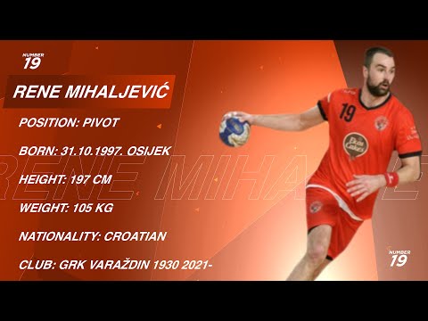 Rene Mihaljević - Pivot - GRK Varaždin 1930 - Highlights - Handball - CV - 2020/21