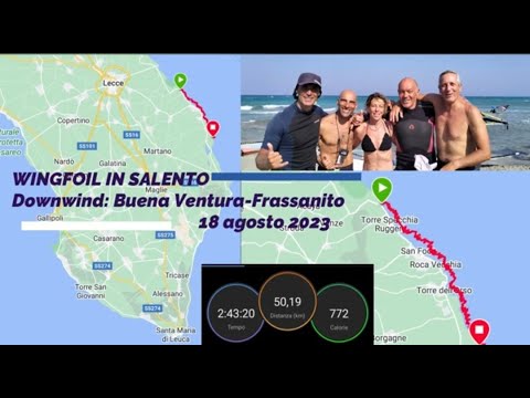 Wingfoil in Salento: Downwind Buena Ventura - Frassanito 18.08.2023 Salento Sport Experience
