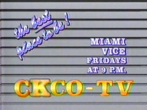 1987 Miami Vice on CKCO TV Promo Commercial