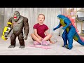 Wild Animal Adventure At Home Learn Animal Names Food Educational Fun With Vania Mania Kids
