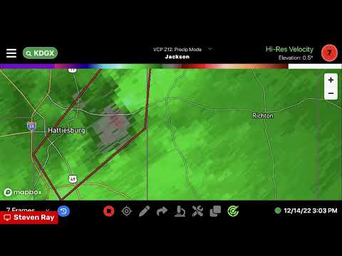 Tornado Warning Hattiesburg Mississippi!!