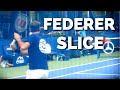 Roger Federer Slice Backhand Slow Motion Court Level View - ATP Tennis Backhand Slice Technique