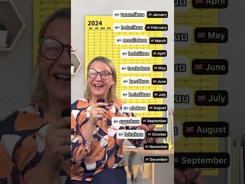 Learn the months in Finnish 📆🇫🇮 #finnishlanguage #finnishteacher