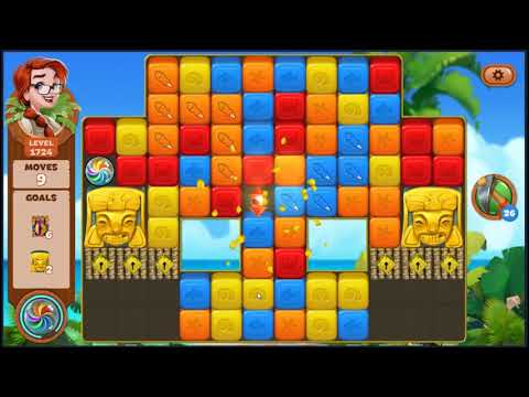 Lost Island Blast Adventure Level 1724 - NO BOOSTERS 🏝️ | SKILLGAMING ✔️