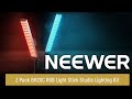 Introducing the NEEWER 2 Pack BH20C RGB Light Stick Studio Lighting Kit