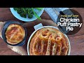 Simple Creamy Chicken Pie With Puff Pastry