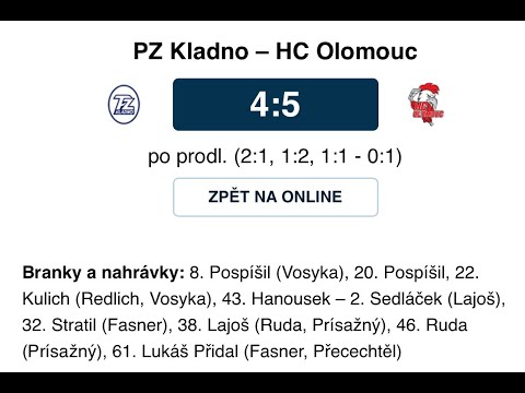 PlayOut-8.kolo PZ Kladno - HC Olomouc