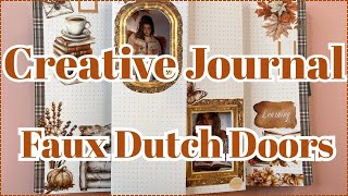 CREATIVE JOURNALING IN MY HAPPY PLANNER | MAKING FAUX DUTCH DOORS IN A FALL BOOK THEME