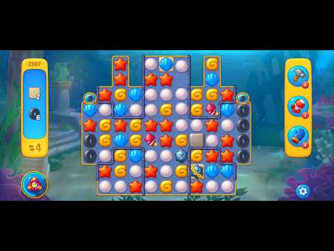 Fishdom Easy Level 2307 (with full seashell [Super Lightning]) @choraelmin