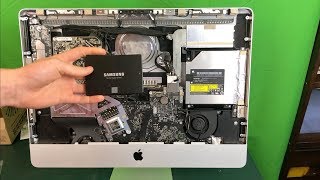 Video thumbnail for How To Upgrade/Replace Mid-2011 iMac 21.5" Hard Drive To an SSD! by Tech It Out