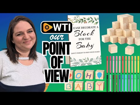 Baby Shower Game With 50 Blank Wooden Baby Blocks - WTI product video review
