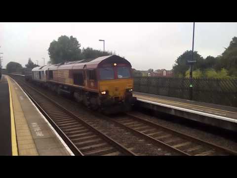 EWS 66164/DIT 67029 6D44 Bescot to Toton pass Tamworth 14/9/15