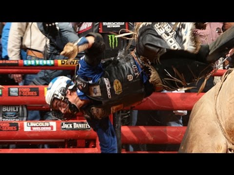 WRECK: Ryan Dirteater takes a hit from Palm Springs (PBR)