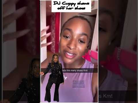DJ Cuppy the billionaire daughter of Femi Otedola shows off her shoe collection. #everyone #goviral