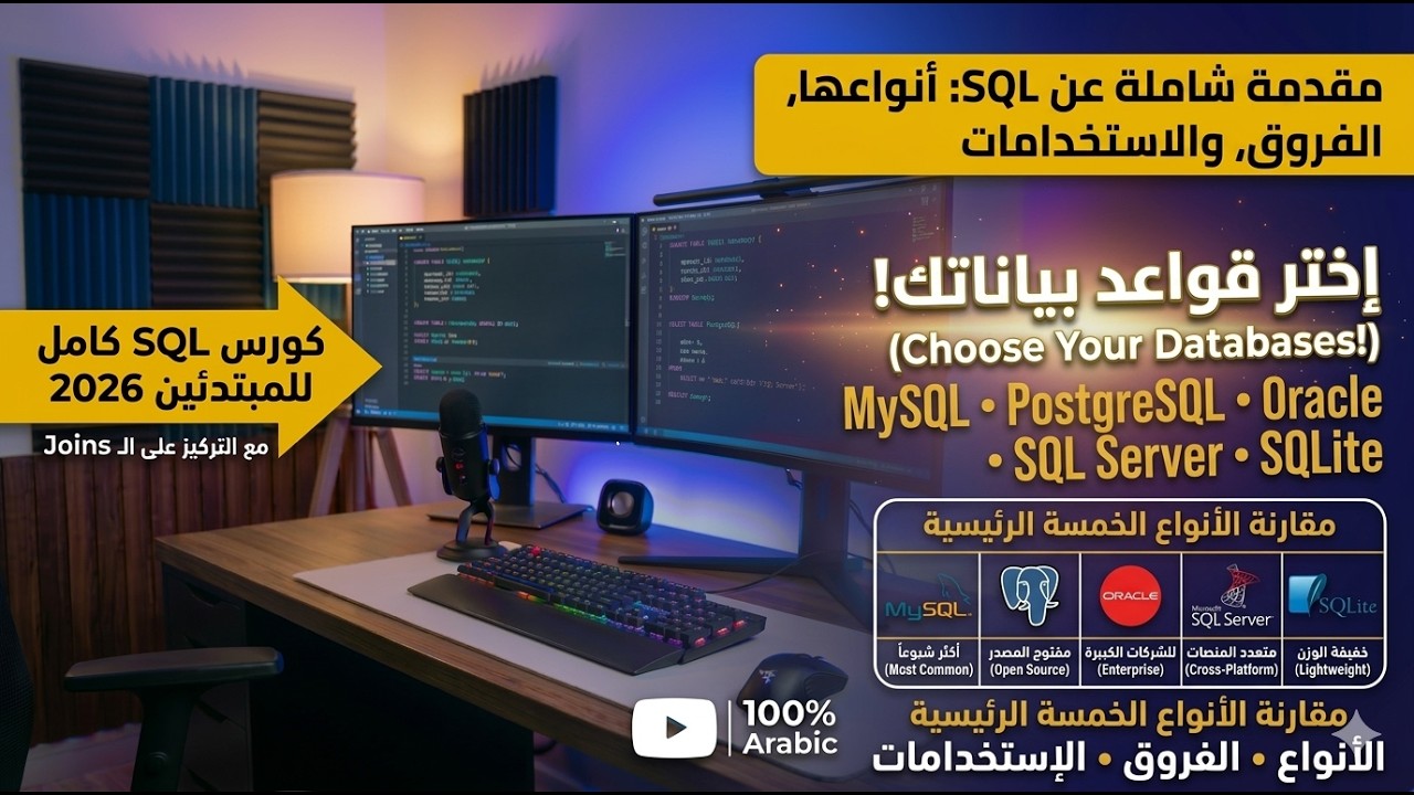 مقدمة شاملة عن SQL: تعلم الأنواع المختلفة والفروق الأساسية بسهولة للمبتدئين