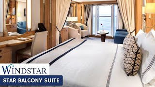 Windstar Star Breeze | Star Balcony Suite Tour & Review 4K | Windstar Cruises