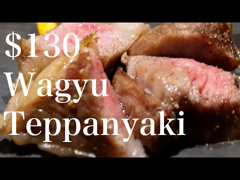 $130 Wagyu Teppanyaki steak course in Tokyo - 4K #teppanyaki
