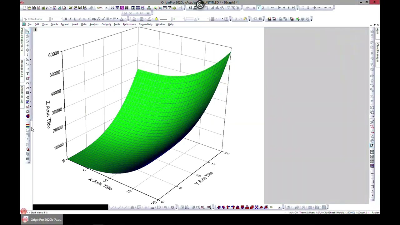 3D Function plots in OriginPro