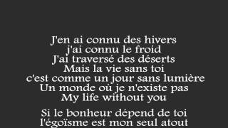 Ma vie sans toi marvin  (parole)