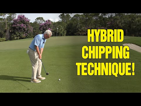 HOW TO CHIP WITH A HYBRID IN GOLF (COOL SHOT)!!