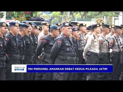 780 PERSONEL AMANKAN DEBAT KEDUA PILKADA JATIM