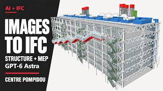 IFC + AI: Reconstructing Centre Pompidou Structure and MEP from Images