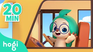 The Wheels on the Bus and more! | + Compilation | Pinkfong &amp; Hogi | Nursery Rhymes | Hogi Kids Songs