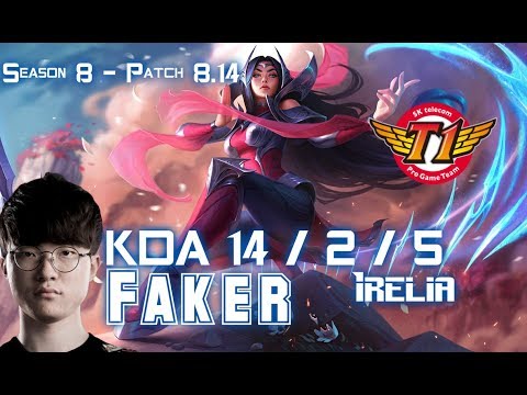 SKT T1 Faker IRELIA vs KATARINA Mid - Patch 8.14 KR Ranked