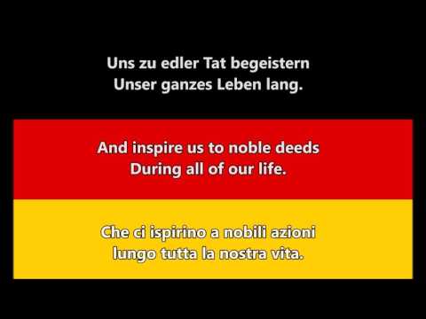 Inno Nazionale di Germania - Deutsche Nationalhymne (DE/EN/IT Testo)