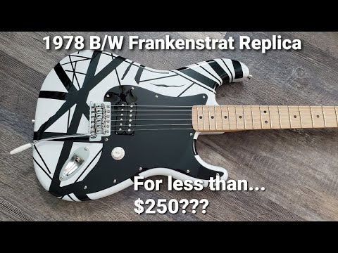EVH 1978 reverse colour way black and white frankenstrat “Zebra” 1978 - Matte black image 12