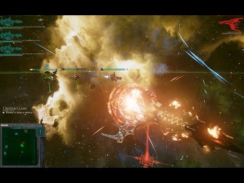 Dark Angels vs Eldar, Heroic Difficulty + Elite Mode 700 points - Battlefleet Gothic Armada