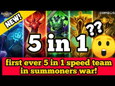 summoners war: YOU WONT BELIEVE THIS TEAM EXIST IF NOT RECORDED/ NEW! 5 IN 1 FARMABLE SPEED TEAM!